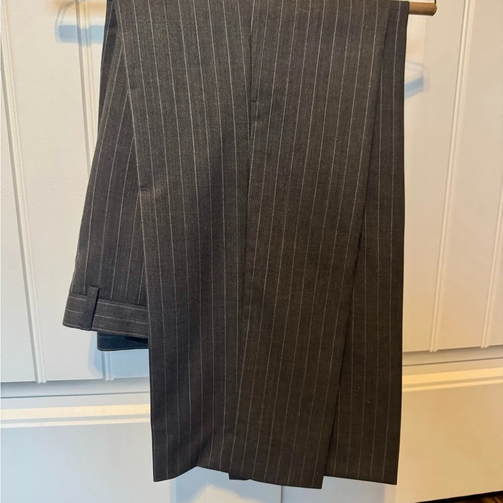 Jos. A. Bank Charcoal Pinstripe Suit (with Pants)